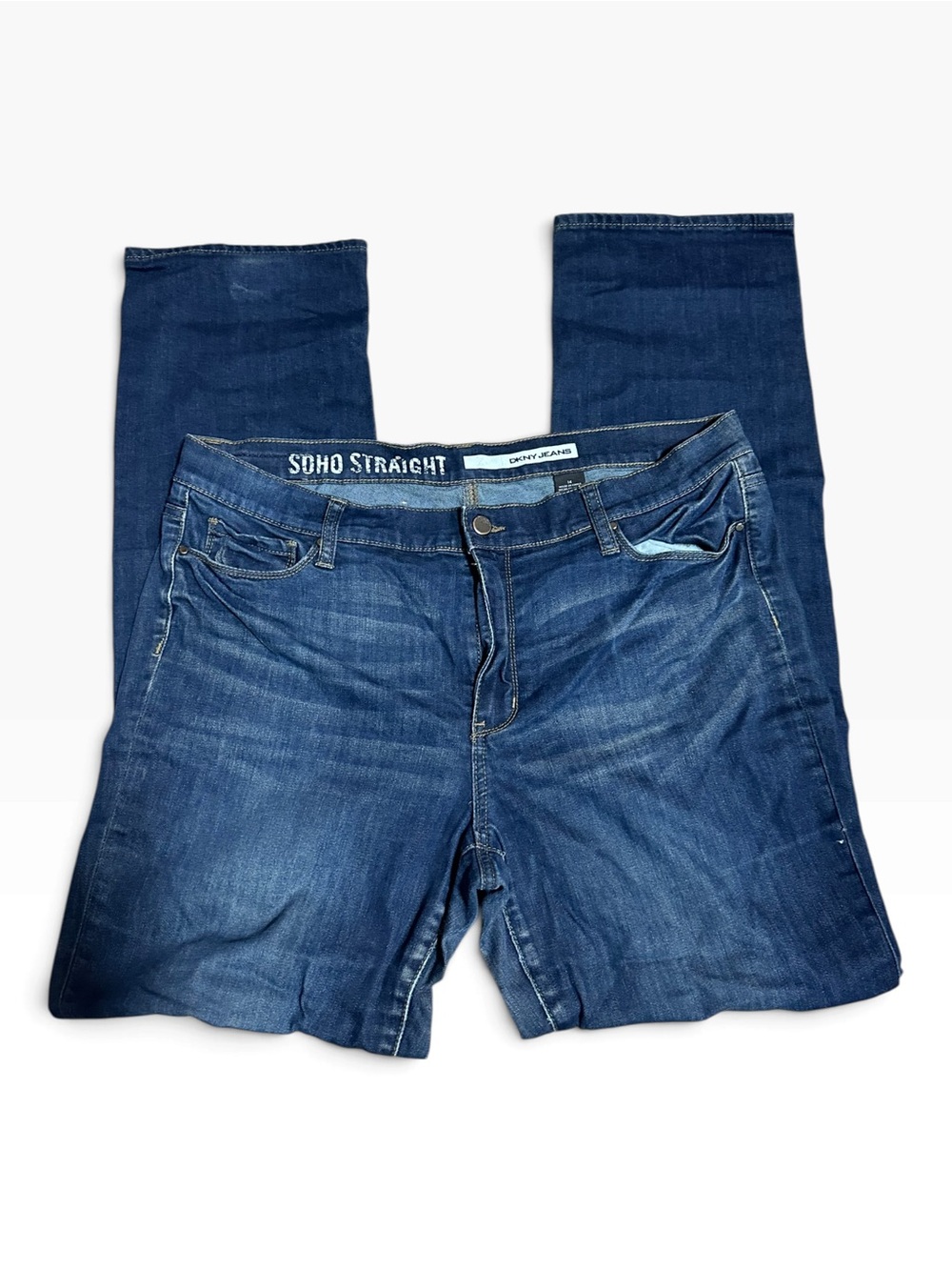 DKNY Soho Straight Leg Dark Blue Jeans